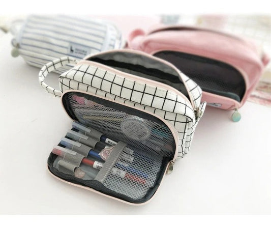 Large Capacity Canvas Pen Bag