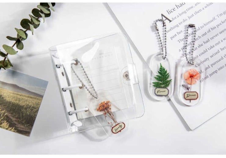 Dried Flowers Transparent Acrylic Charm