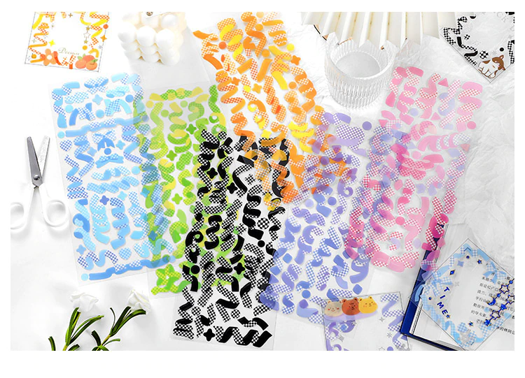 Checkered Confetti Stickers
