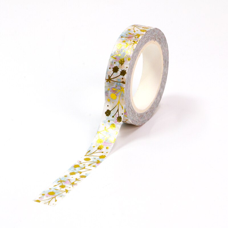 Golden Foiled Flower Washi Tape