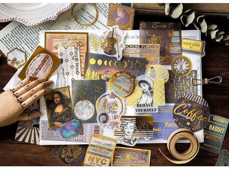 Renaissance Series Gold Foiled Stickers