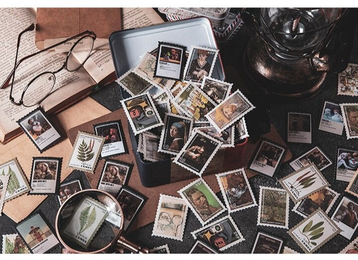 Little Postbox Retro Stamp Sticker Series