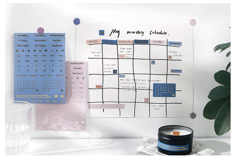 Calendar Foiled Stickers