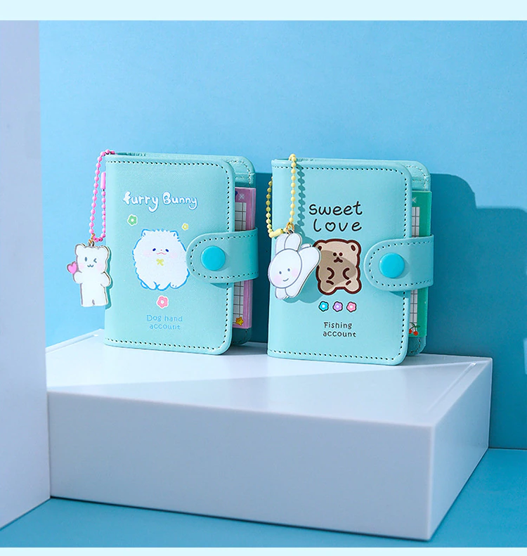 Kawaii Vegan Leather Padded Mini Ring Binder Set