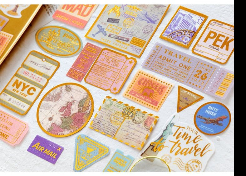 Renaissance Series Gold Foiled Stickers