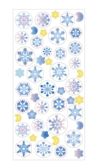 Snow Flakes Glitter PET Sticker
