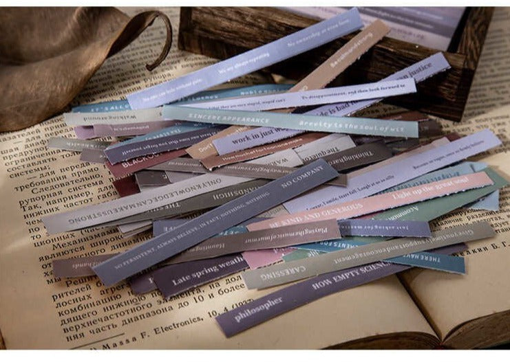 Retro English Library Series Sticker Booklet