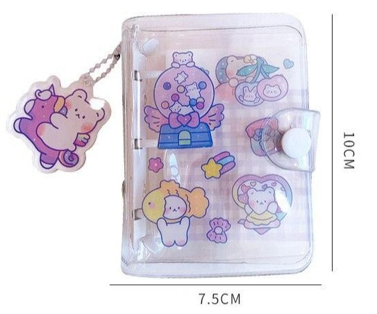 Kawaii Transparent Mini Ring Binder