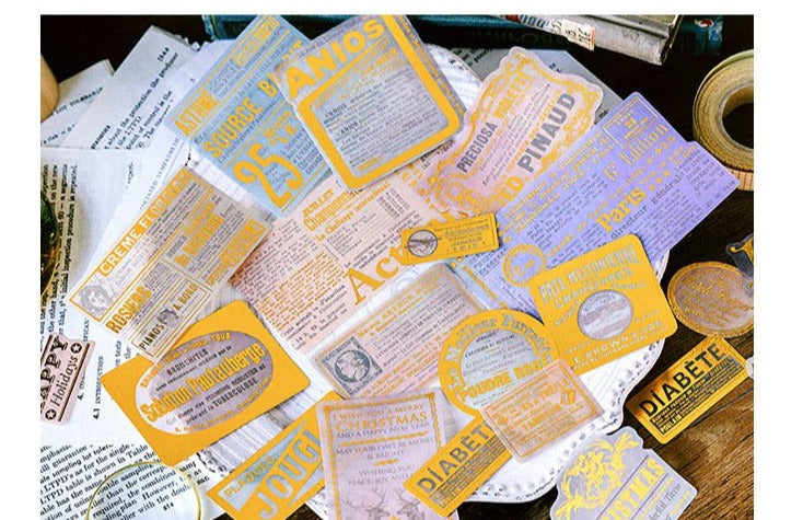 Renaissance Series Gold Foiled Stickers