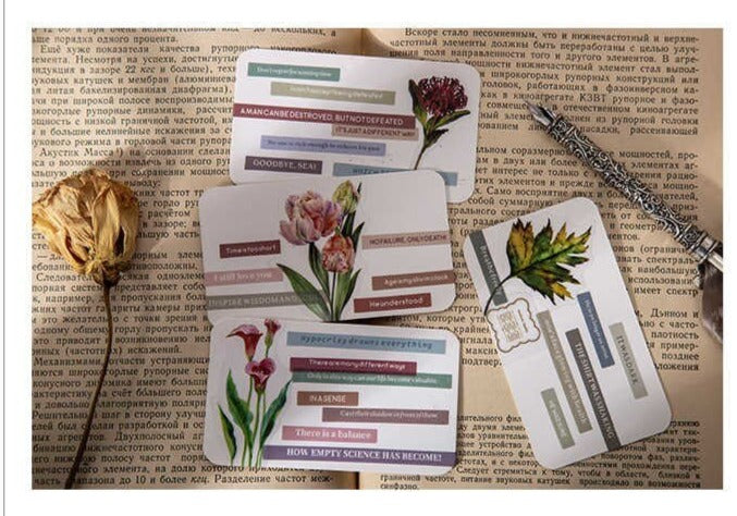 Retro English Library Series Sticker Booklet