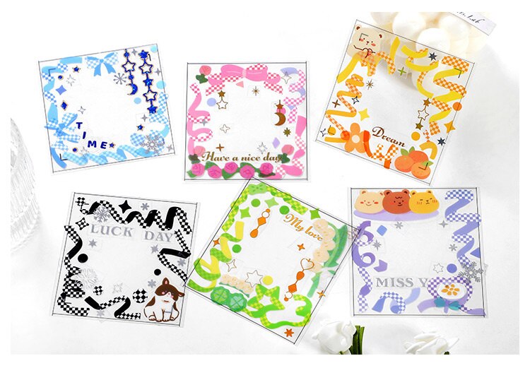 Checkered Confetti Stickers
