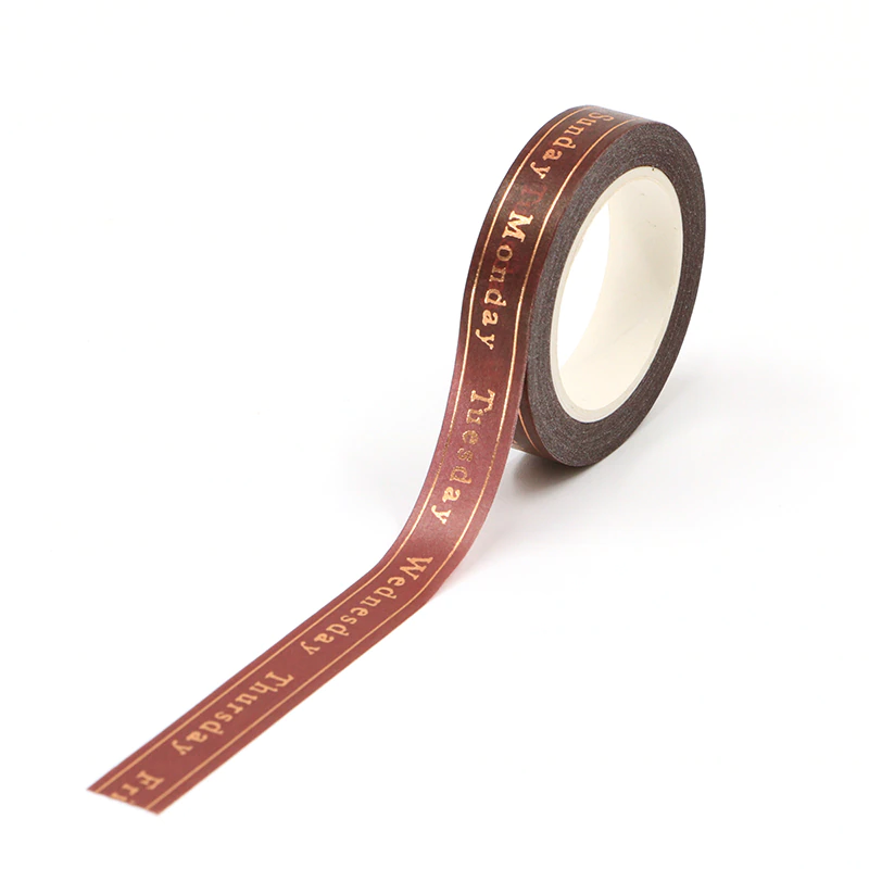 Foiled Days of the Week Washi Tape