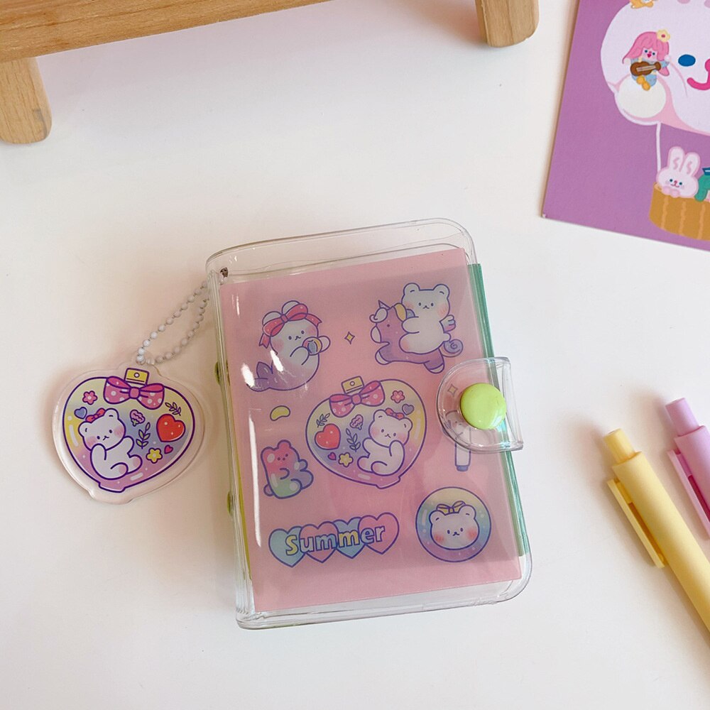 Kawaii Transparent Mini Ring Binder