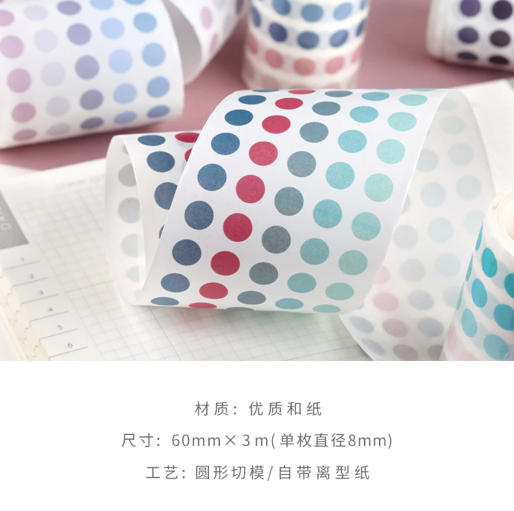 Polka Dot Washi Sticker- Scenery