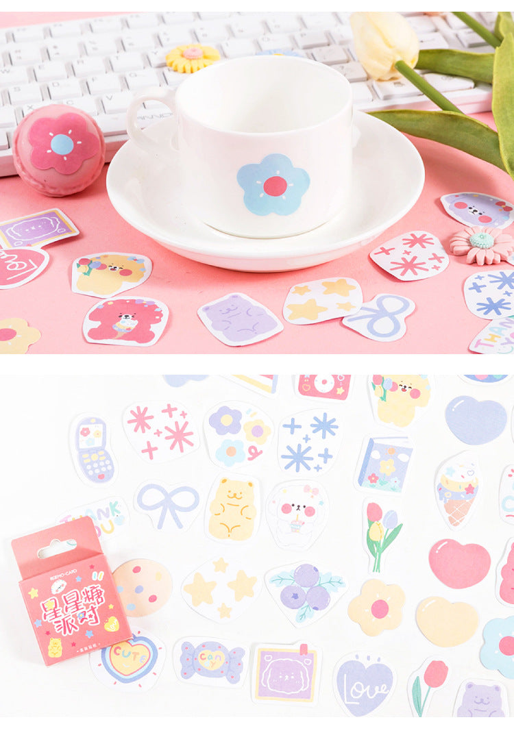 Kawaii Star Party Planner Stickers