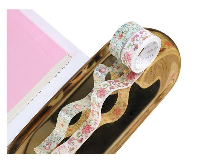 Blooming Flowers Gold Foiled Washi Tape