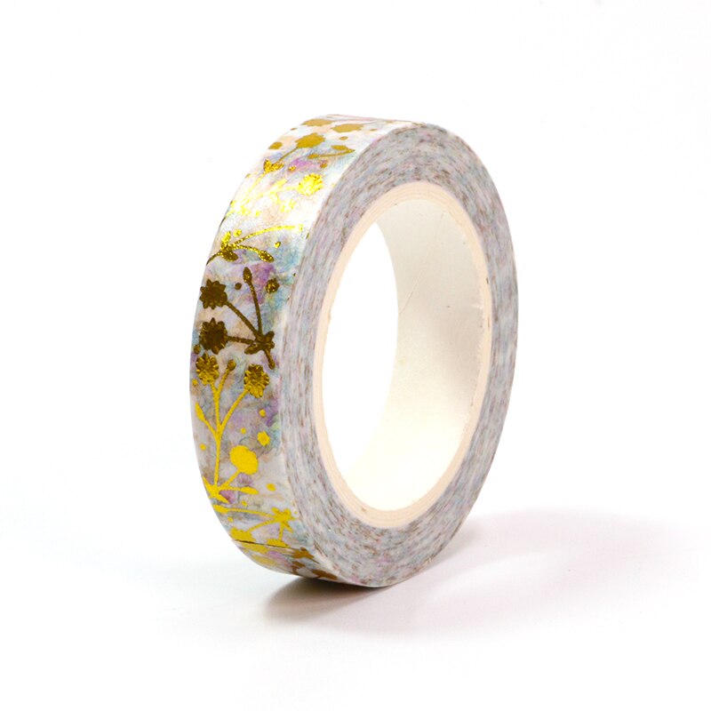Golden Foiled Flower Washi Tape