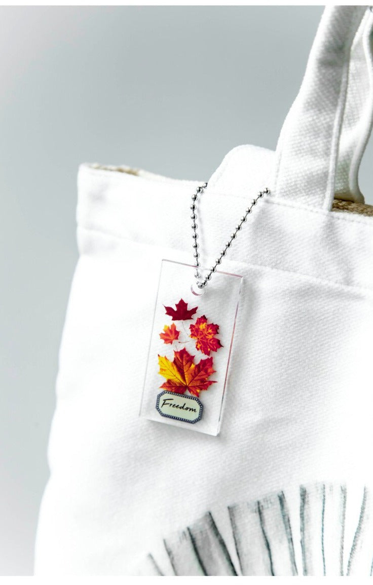 Dried Flowers Transparent Acrylic Charm