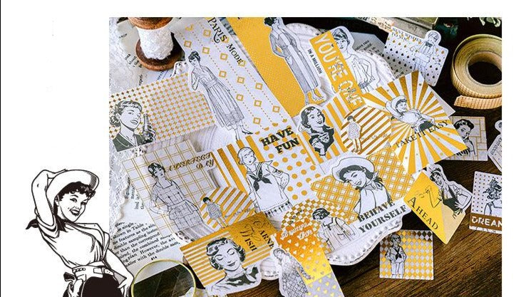Renaissance Series Gold Foiled Stickers