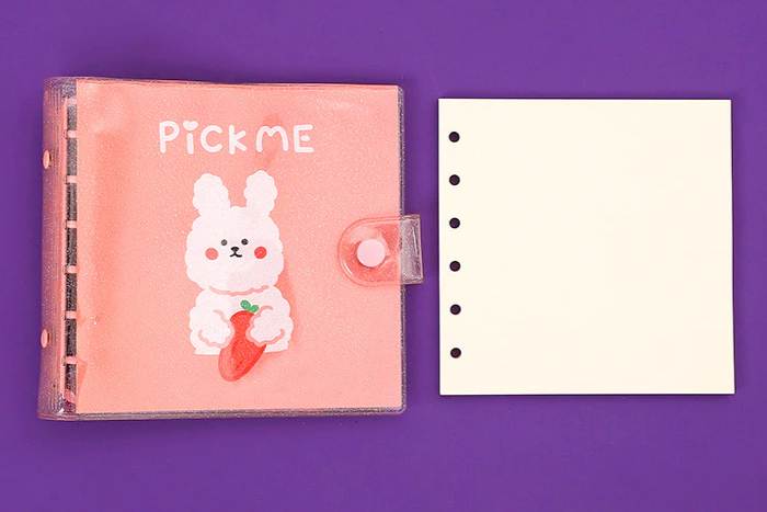 Cute Bear Transparent Ring Binder