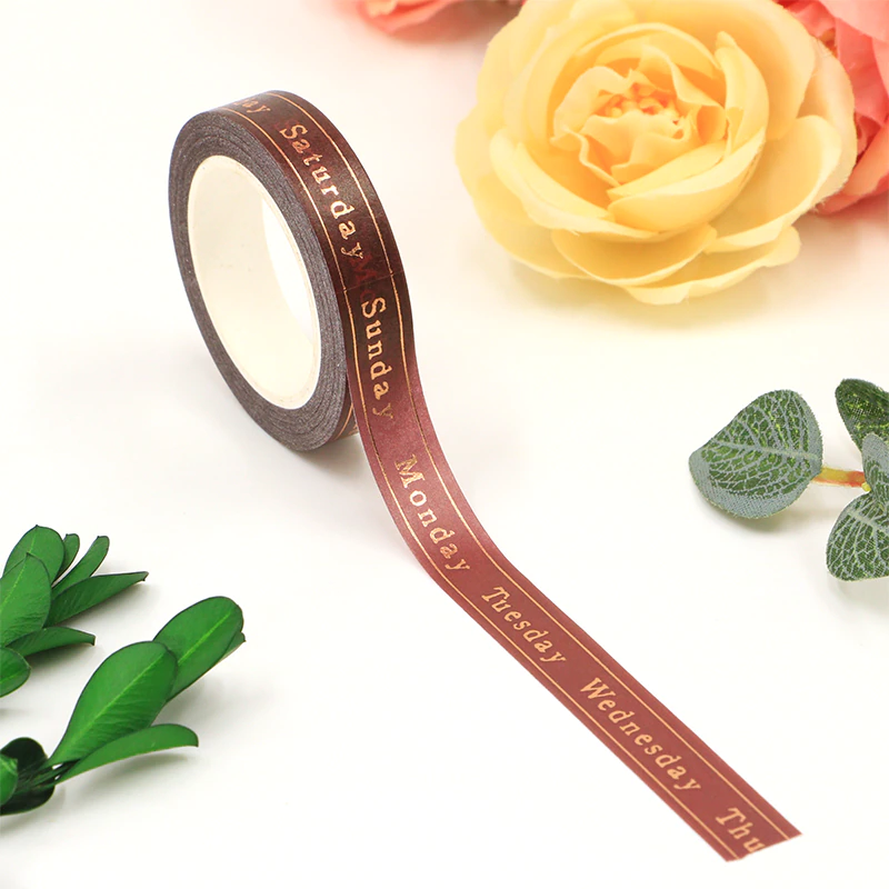 Foiled Days of the Week Washi Tape
