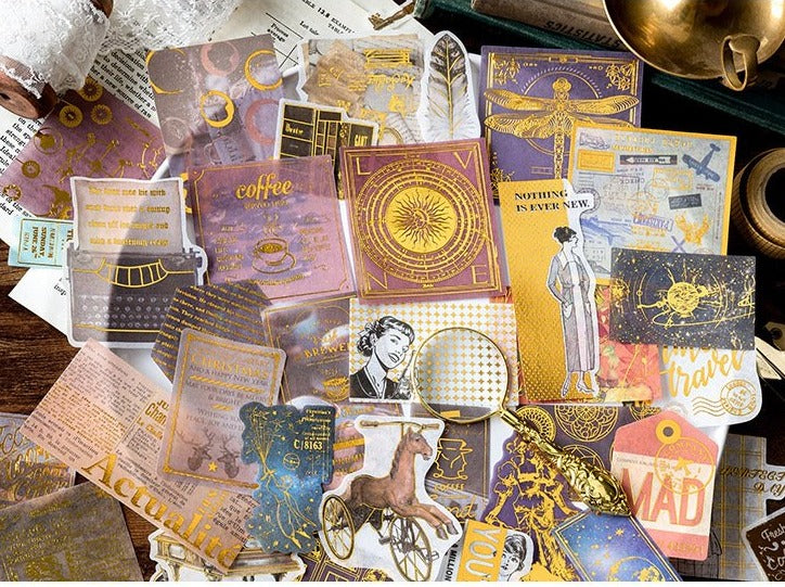 Renaissance Series Gold Foiled Stickers