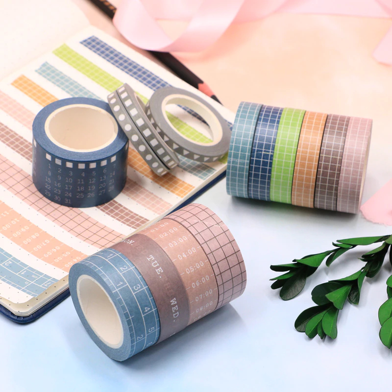 Neutral Plaid Planner Washi Tape