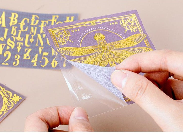 Renaissance Series Gold Foiled Stickers