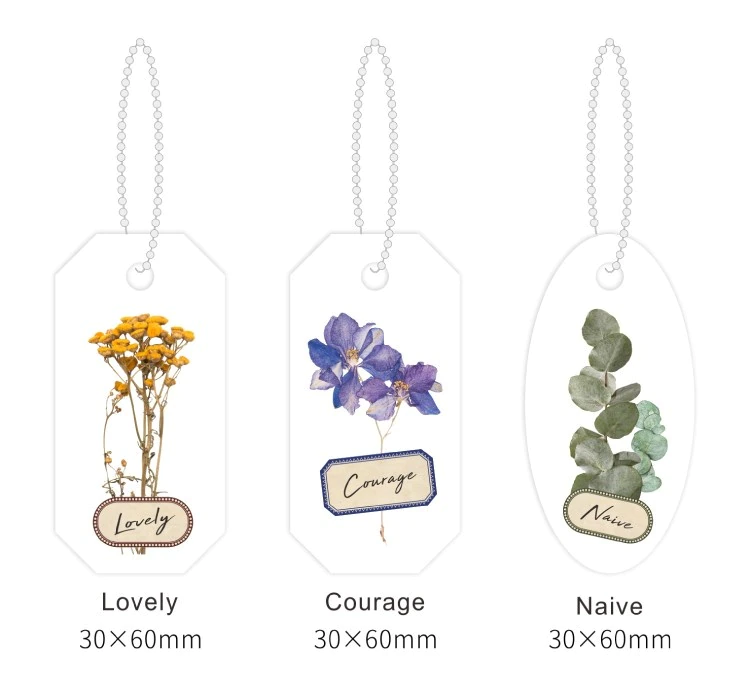 Dried Flowers Transparent Acrylic Charm