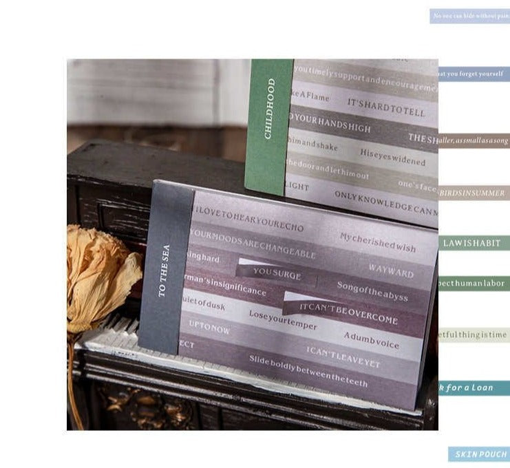 Retro English Library Series Sticker Booklet