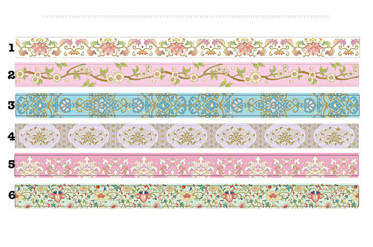 Blooming Flowers Gold Foiled Washi Tape