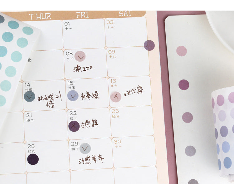Polka Dot Washi Sticker- Scenery
