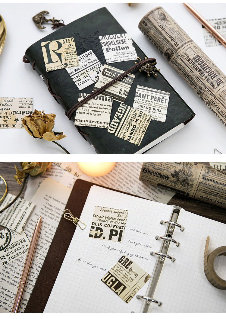 Vintage Newspaper Planner Stickers