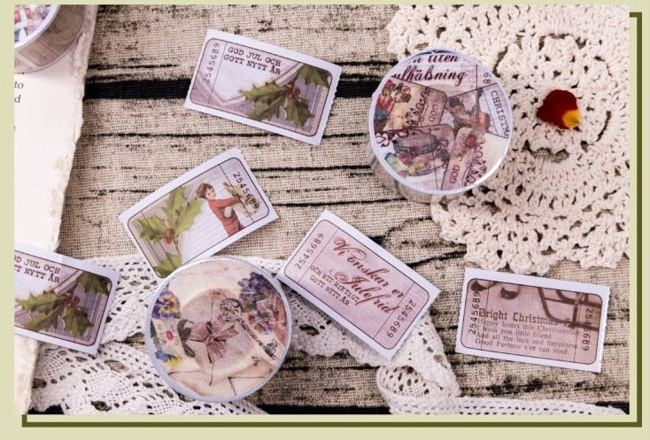 Retro Stamp Washi Sample