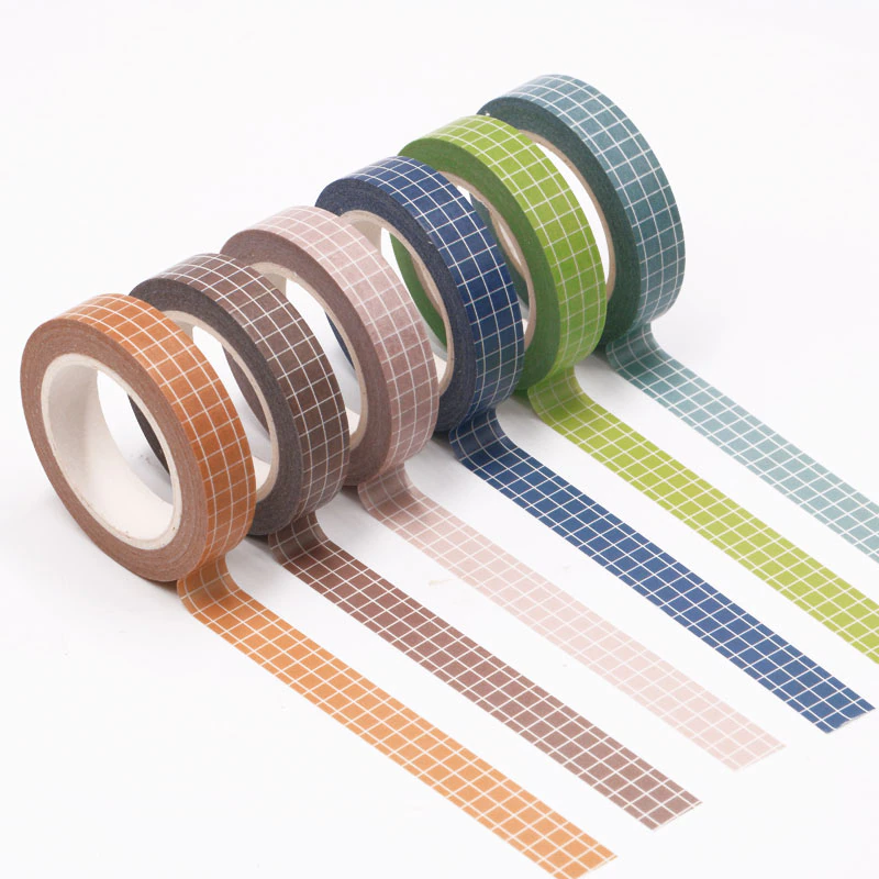 Neutral Plaid Planner Washi Tape