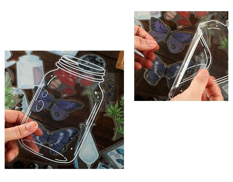 Retro Transparent PET Stickers