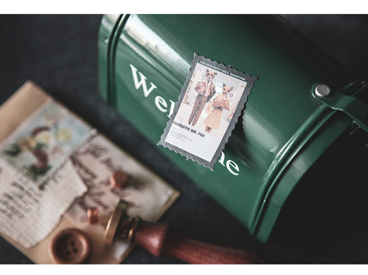 Little Postbox Retro Stamp Sticker Series