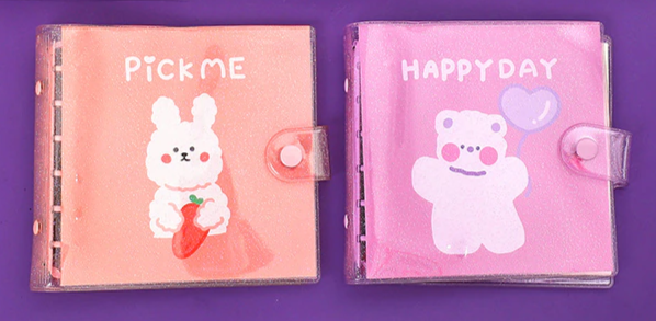 Cute Bear Transparent Ring Binder