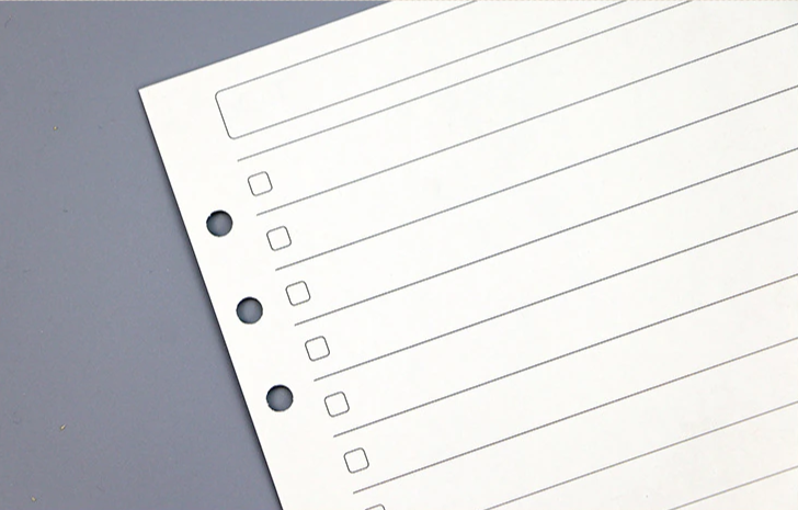 Transparent Ring Binder Inserts- To Do