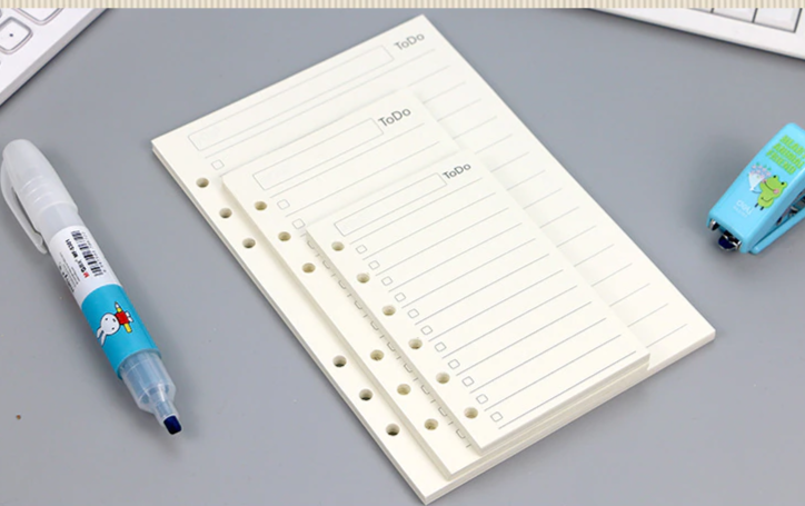 Transparent Ring Binder Inserts- To Do