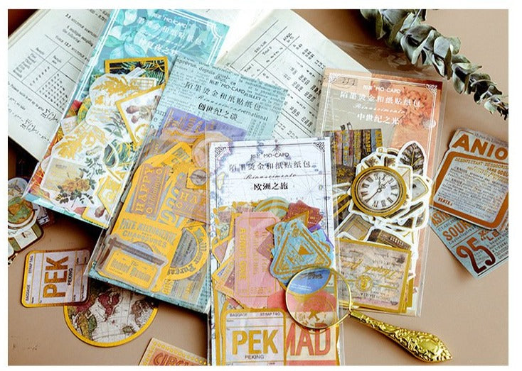 Renaissance Series Gold Foiled Stickers
