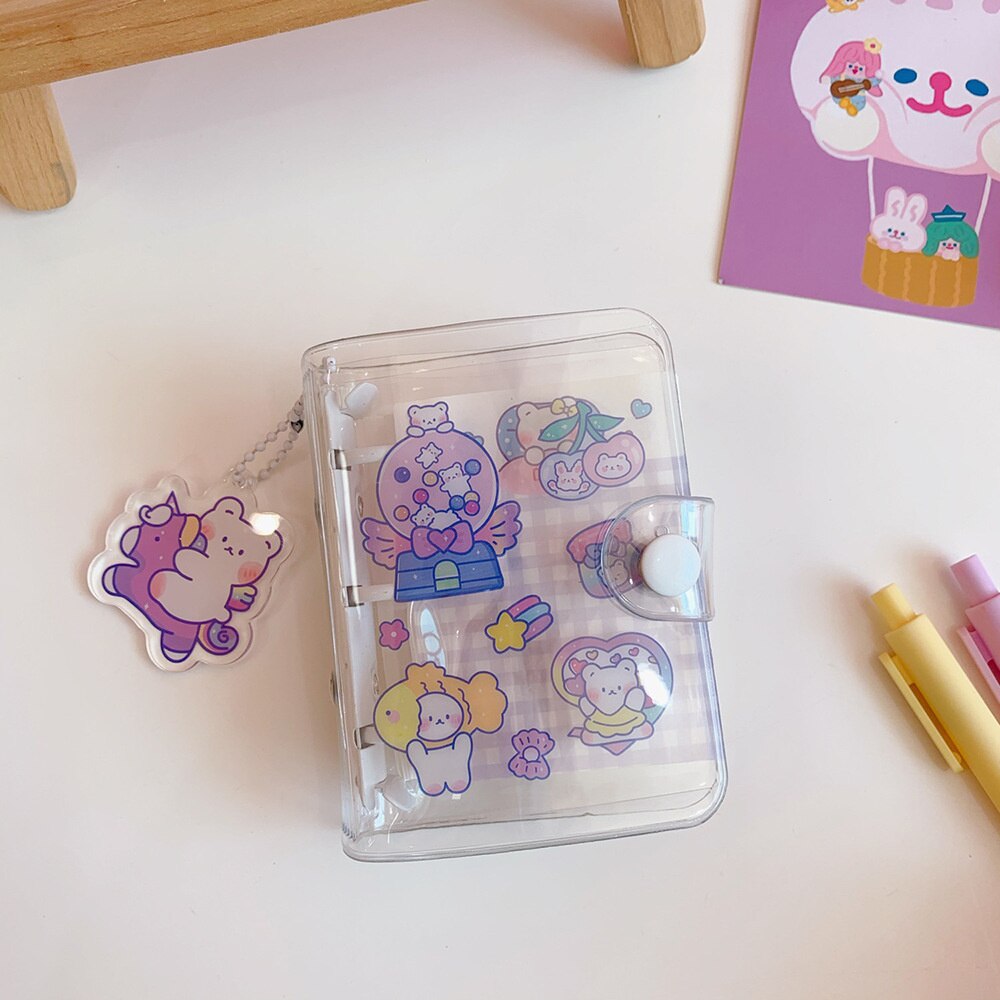 Kawaii Transparent Mini Ring Binder