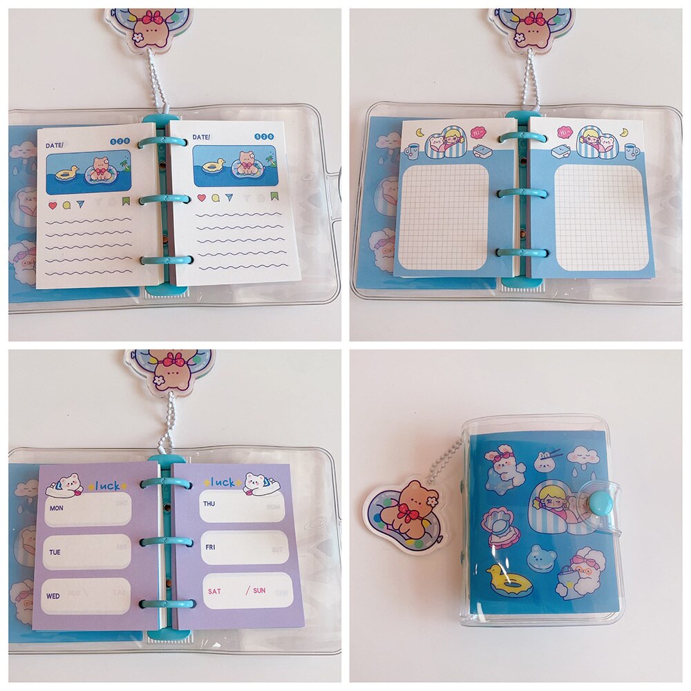 Kawaii Transparent Mini Ring Binder