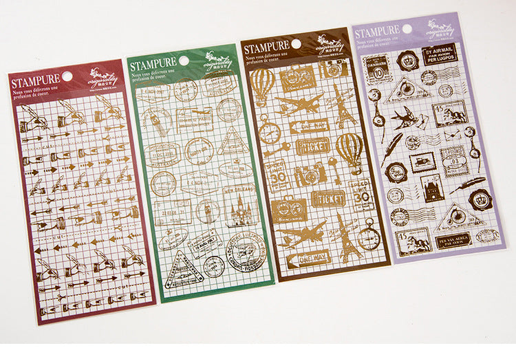 Retro Gold Foiled Stickers