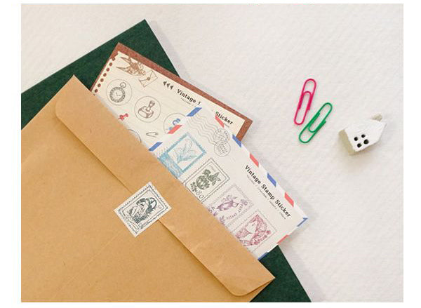Vintage Stamp Sticker