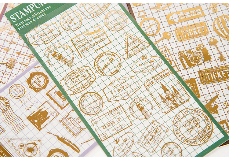 Retro Gold Foiled Stickers