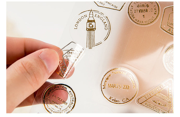 Retro Gold Foiled Stickers