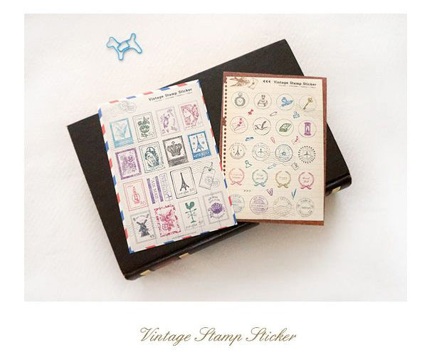 Vintage Stamp Sticker
