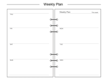 Load image into Gallery viewer, Transparent Ring Binder Inserts- Weekly Plan
