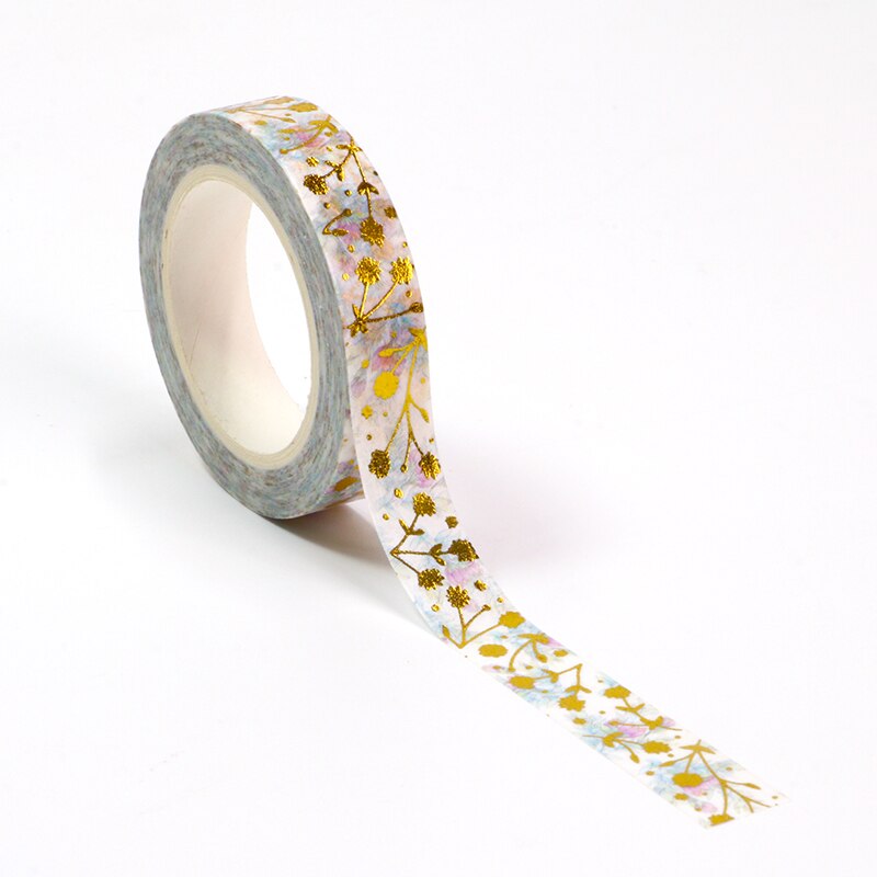 Golden Foiled Flower Washi Tape